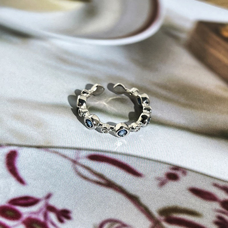 Irregular Texture Geometric Asterism Female Temperamental Minority Unique Design Index Rings