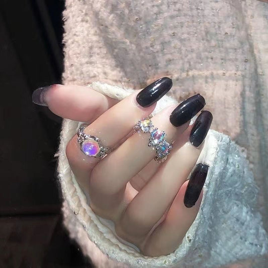 Irregular Inlaid Moonstone Female Niche Design Light Luxury Cold Rings