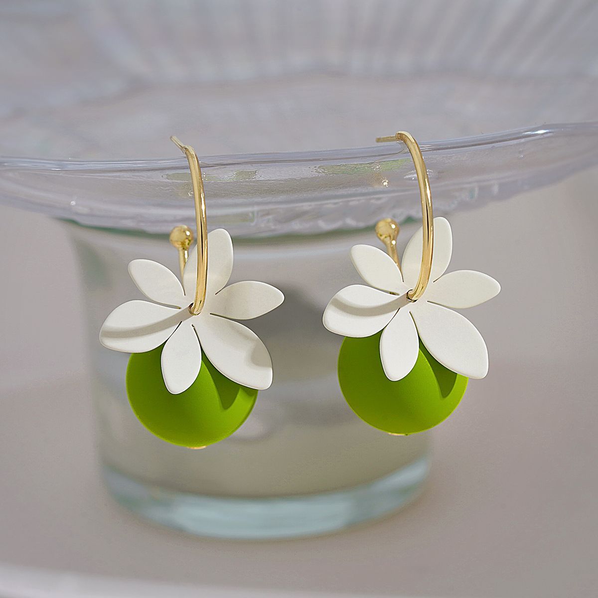 Unique Design Fruit Green Ball Eardrops Summer Little Fresh Earrings