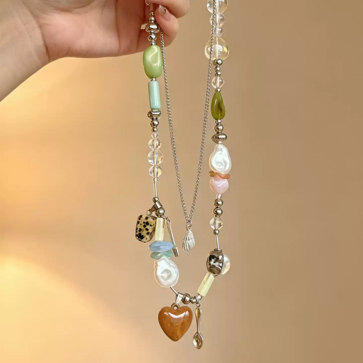 Women's Niche High Sense Twin Vacation Clavicle Chain Necklace