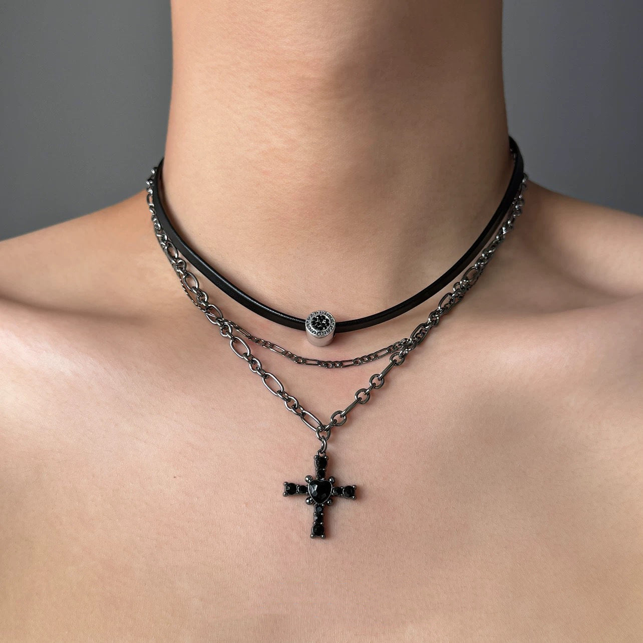 Hot Butterfly Leather Punk Rock Clavicle Collar