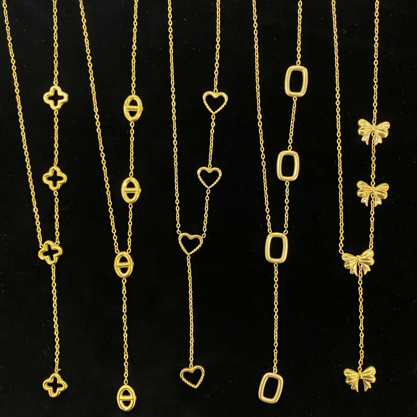 Stainless Steel Gold Combination Not Easy To Fade Light Luxury Jewelry Set