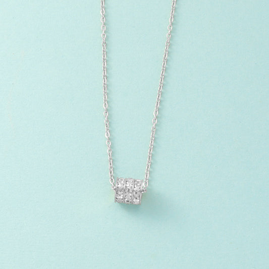 Steel Colorfast Simple Niche Full Diamond High-grade Pendants