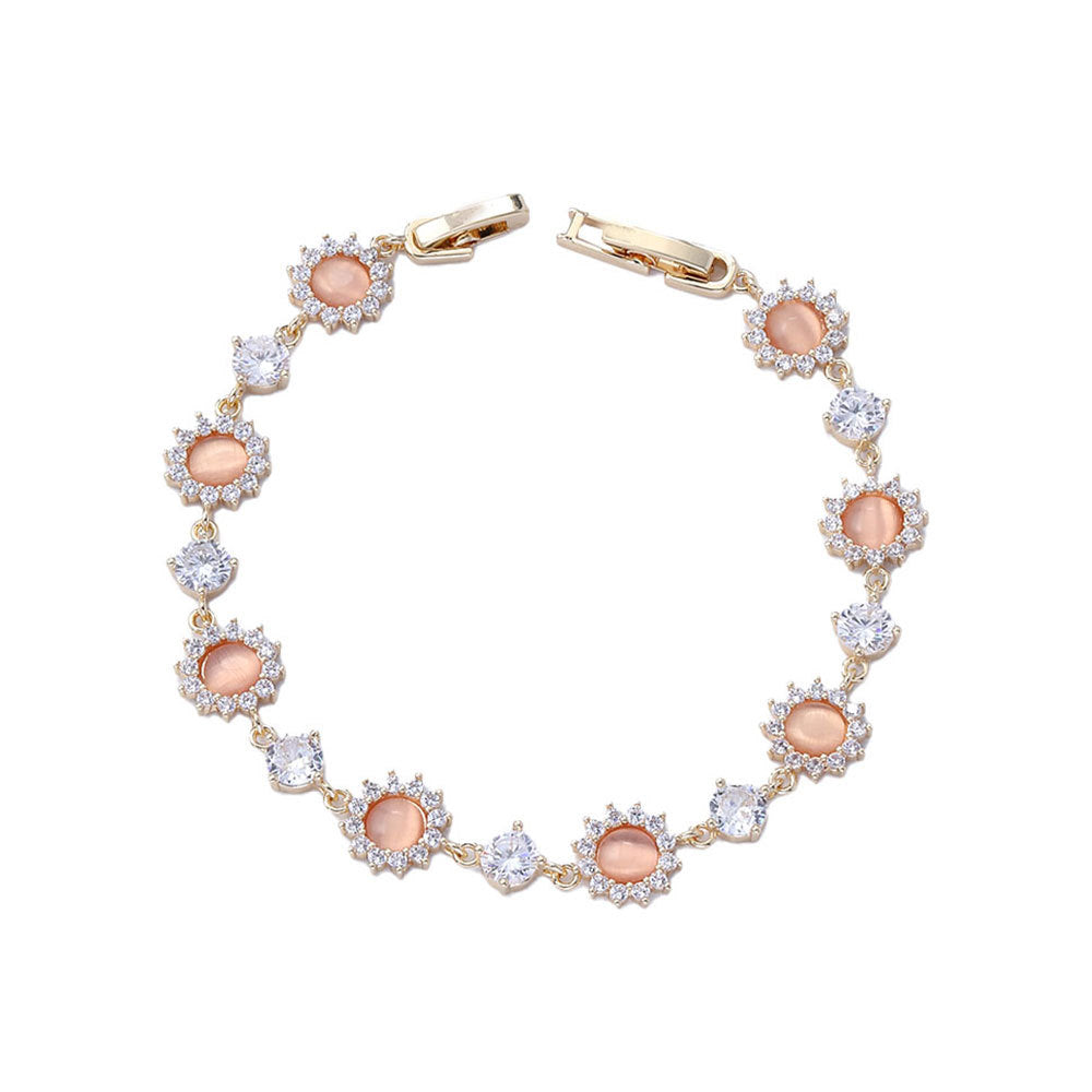 Sunflower Full Diamond Light Luxury Minority Design Jewelry Set