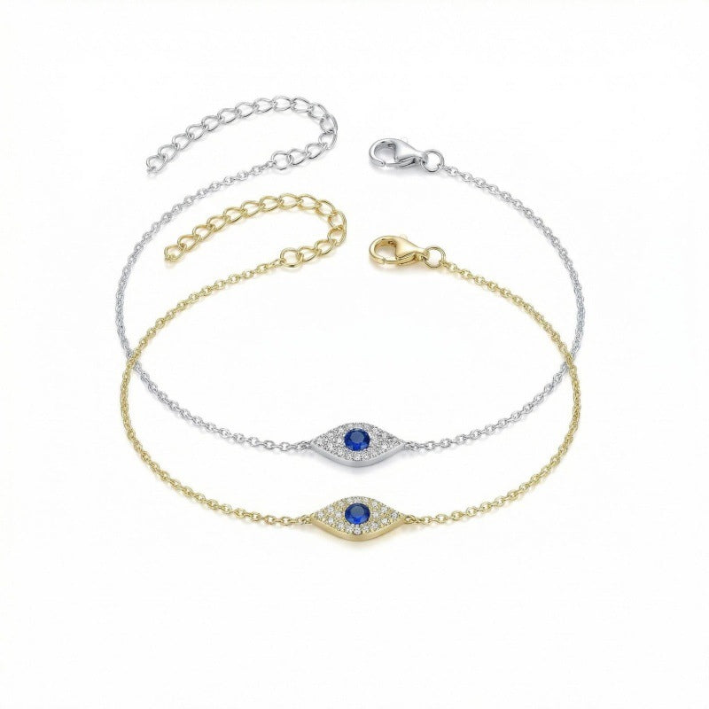 Women's Devil's Eye Micro Inlaid Zircon Retro Advanced Design Bracelet