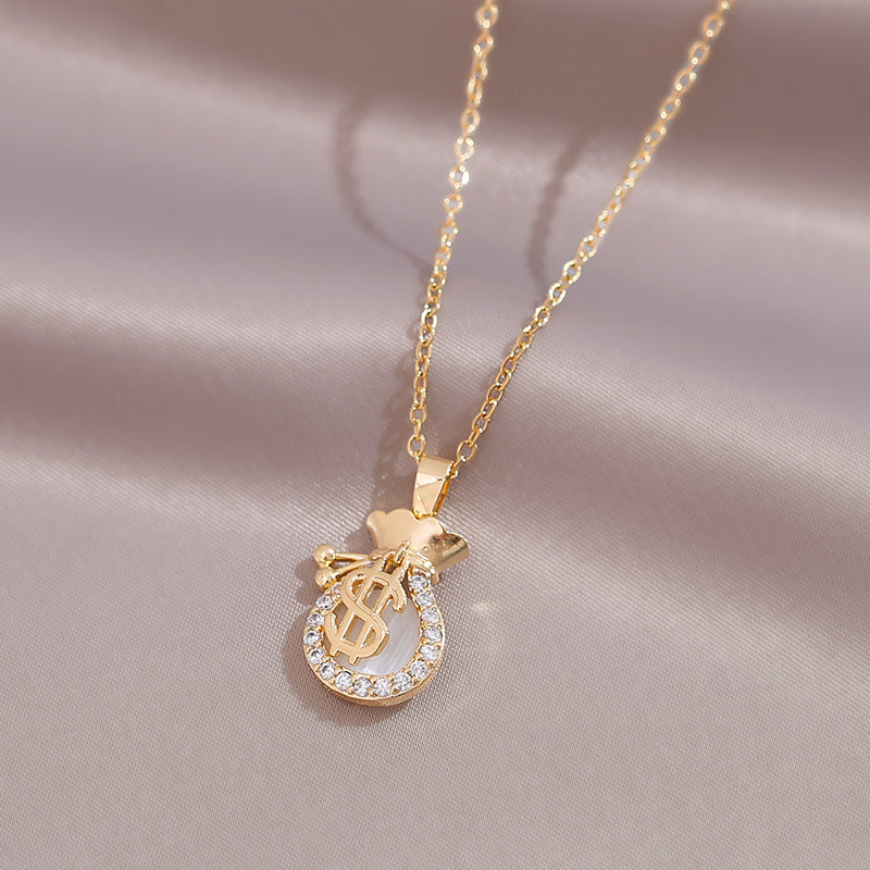 Women's Purse Personalized Design Sense Niche Trendy Light Luxury Clavicle Chain Necklace