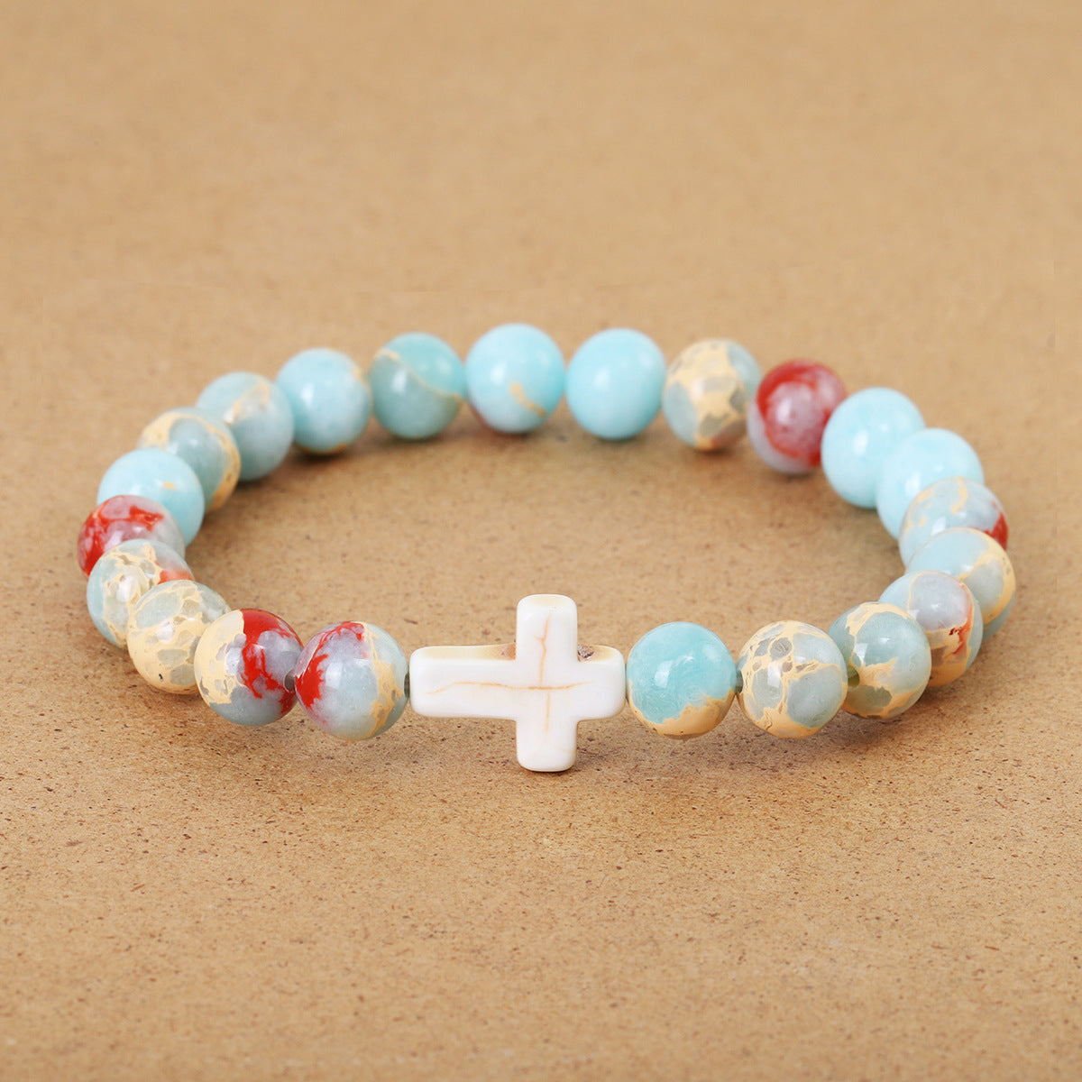 Women's & Men's Emperor Pine Mixed Color Cross Beaded Bracelets