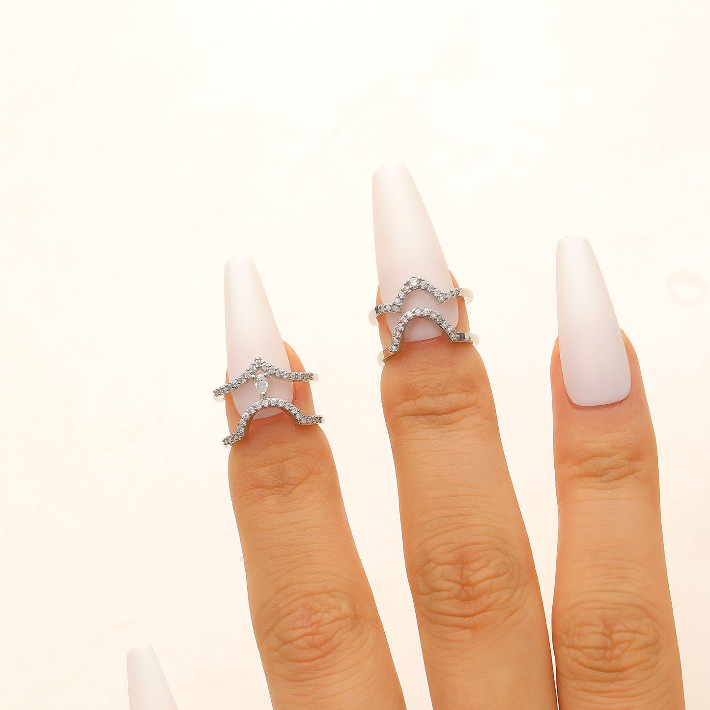 Geometric Trend Open Nail Female Design Exquisite Refined Ring