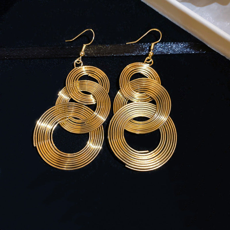 Women's Sier Needle Zircon Water Drops Tassel Fashionable Light Luxury High-grade Rings