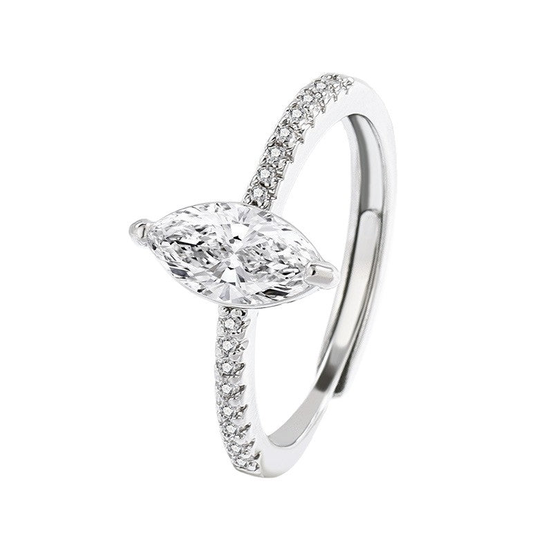 Women's Horse Eye Moissanite Light Luxury Sense Of Glance Rings