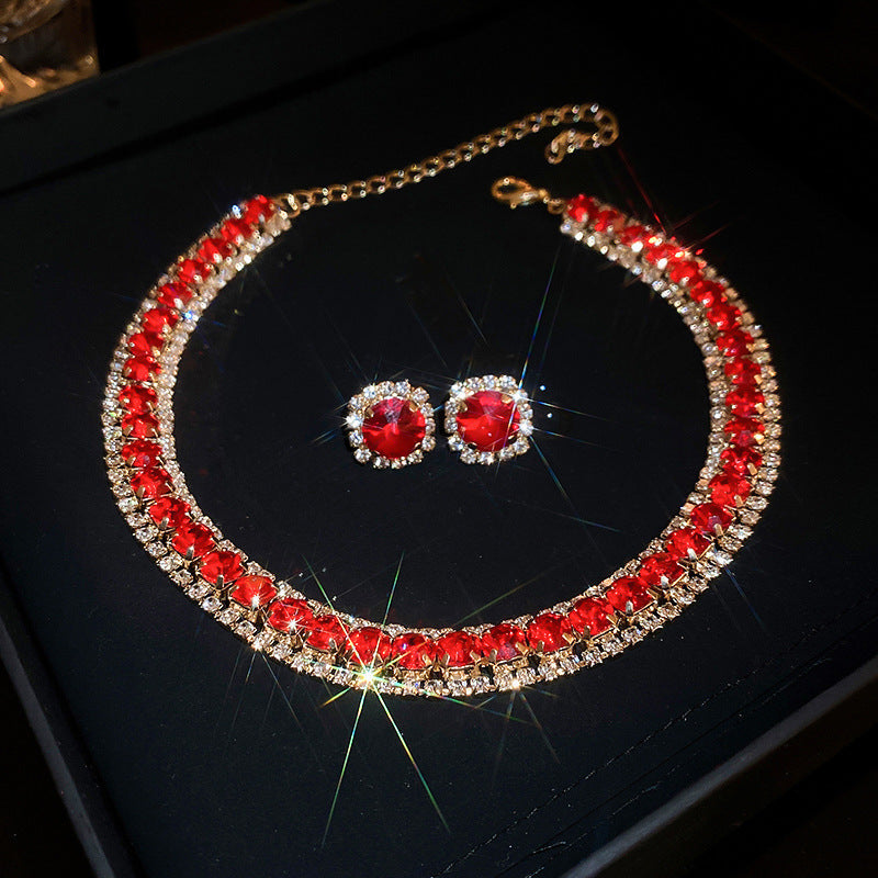 Women's Luxury Minority Clavicle Chain Palace Style Jewelry Set