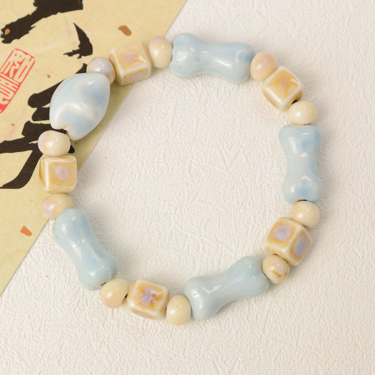 Women's Chinese Style Ceramic High-grade Beaded Ethnic National Bracelets