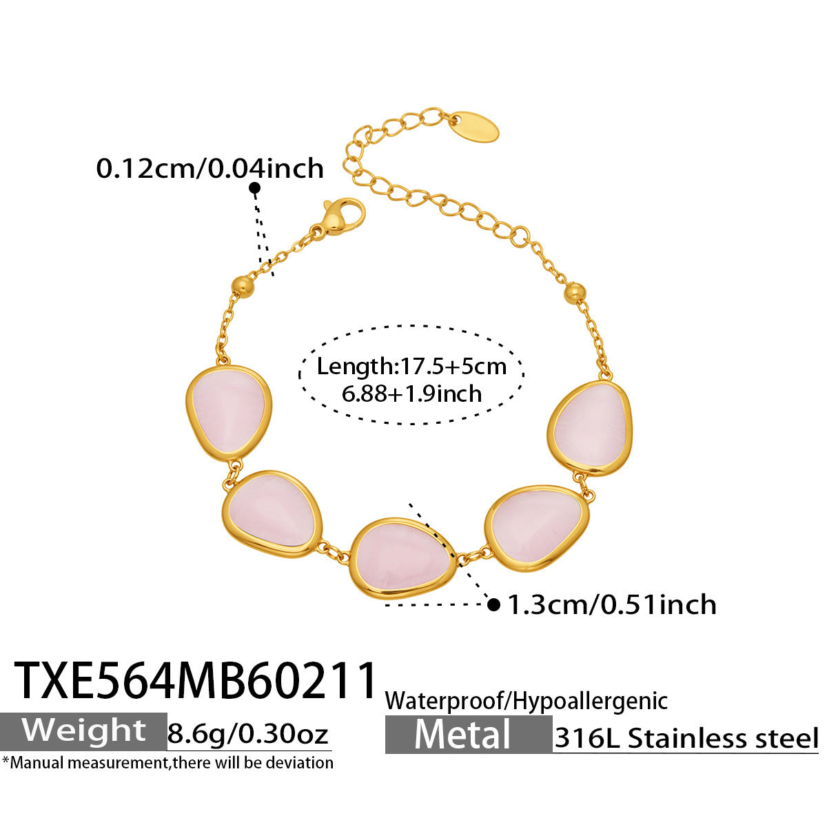 Li Affordable Luxury Style Cut Water Drop-shaped Opal Female Stainless Necklaces