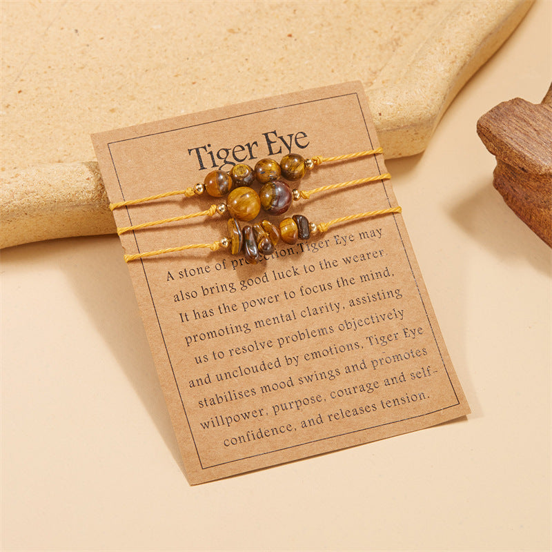 Stone Suit Citrine Amethyst Gravel Beaded Bracelet