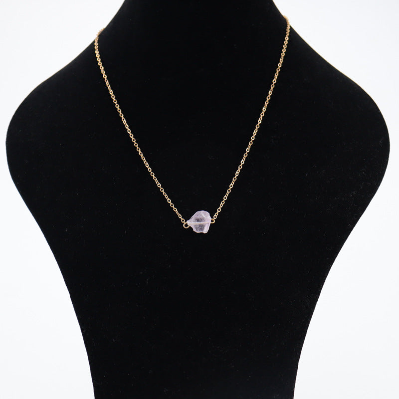 Classic Attractive Natural Stone Crystal Ore Necklaces