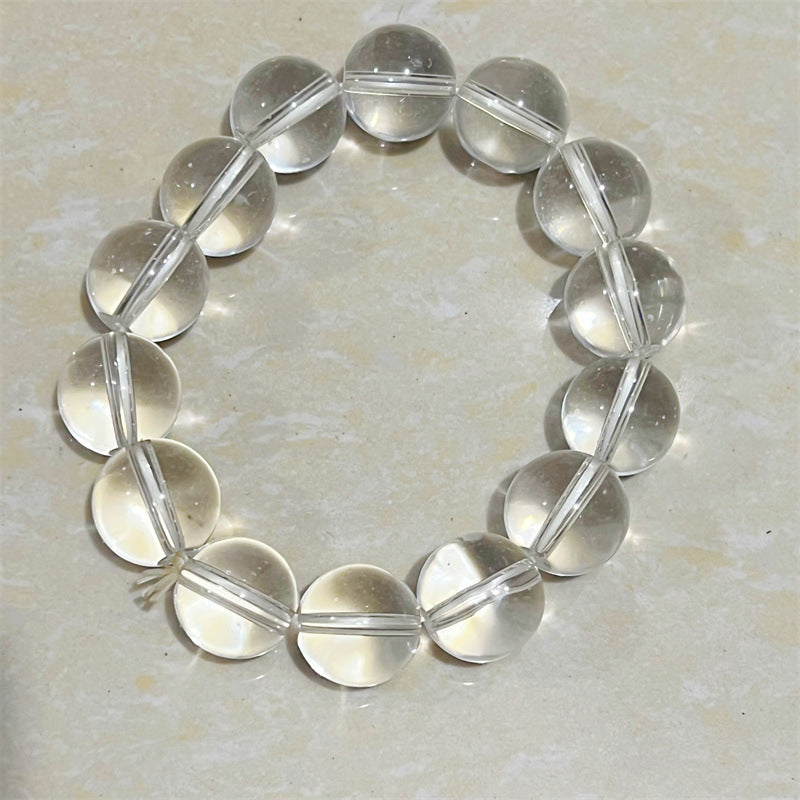 Transparent Pink White Jade Pliable Temperament Bracelets