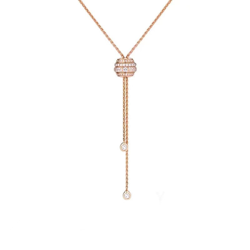 Good Luck Comes Light Luxury Advanced Adjustable Tassel Clavicle Chain Necklaces