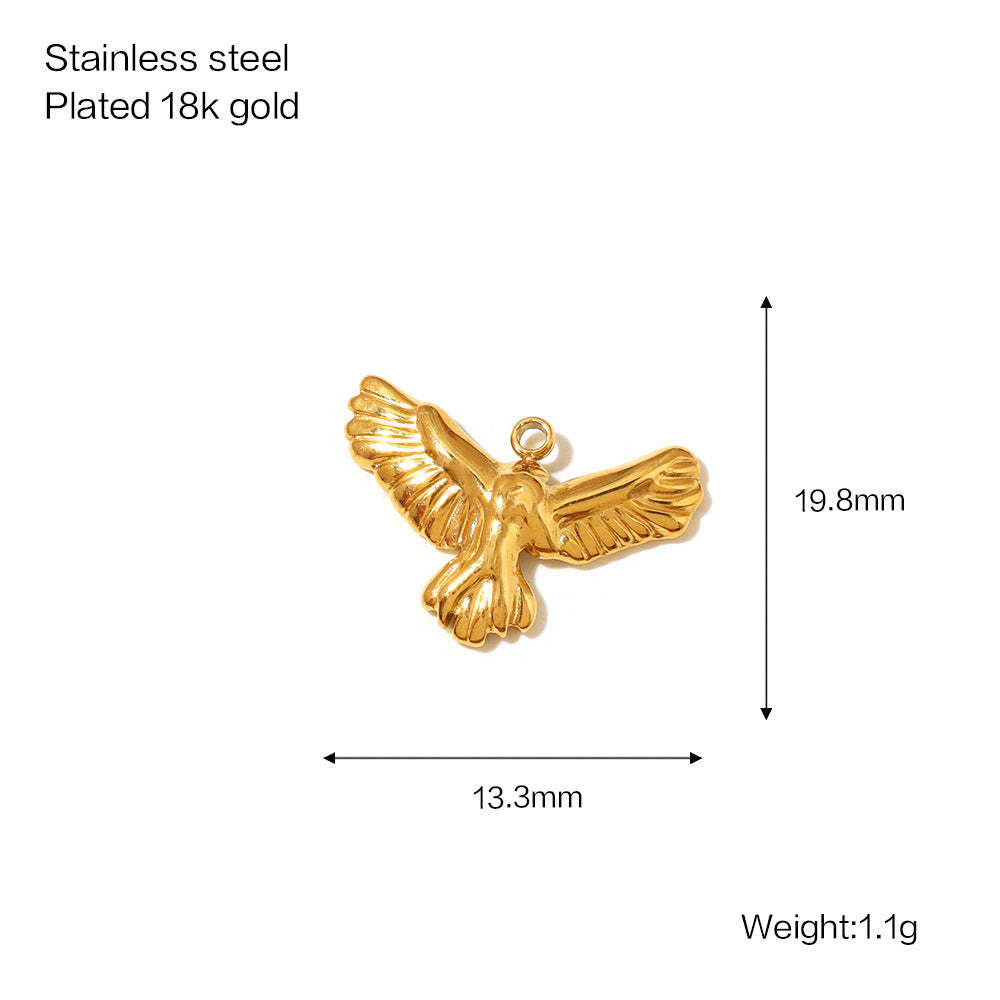 Versatile Women's Stainless Steel Gold-plated Bow Jewelry Accessories