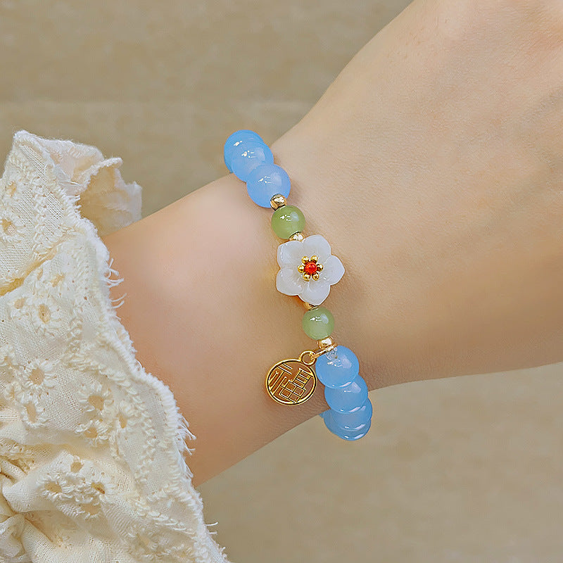 Glass Beaded Female Sweet Lily Gift Bracelets