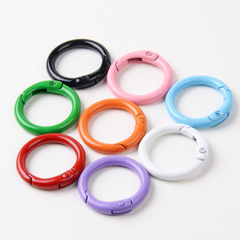 Color Paint Duck Key Spring Fastener Rings
