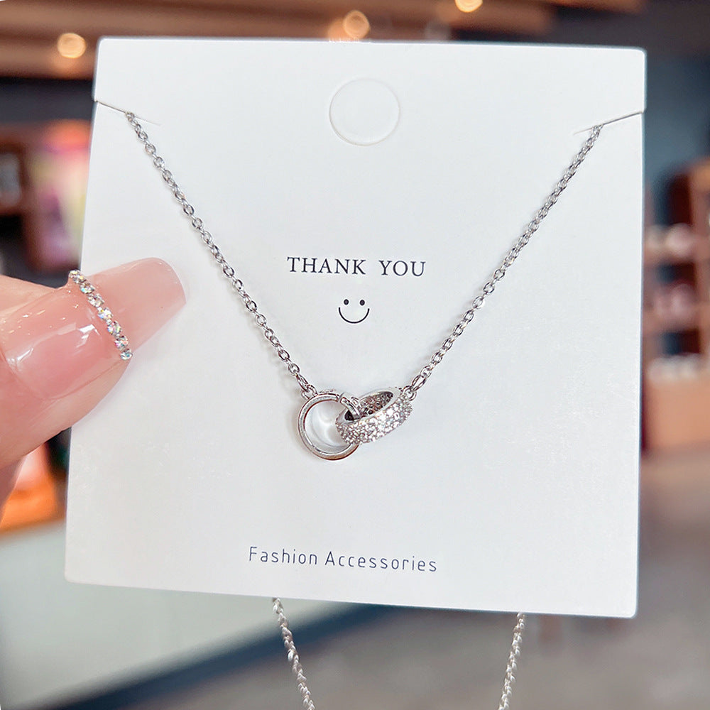Concentric Sweet Cool Style Simple Light Luxury Niche Design Clavicle Necklaces