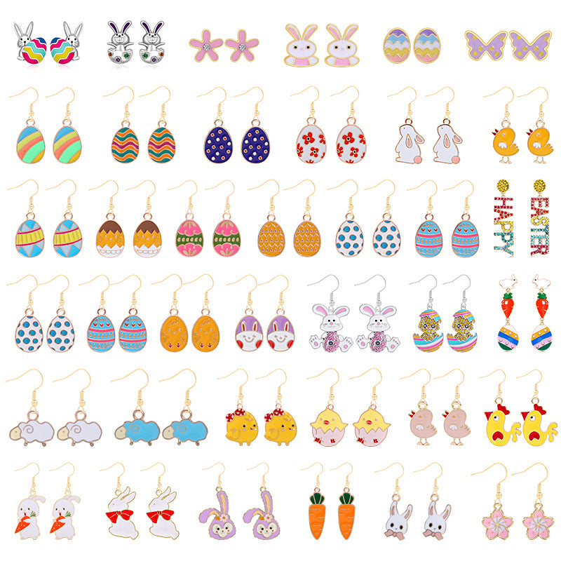 Cartoon Dripping Oil Alloy Rabbit Rejuvenating Earrings