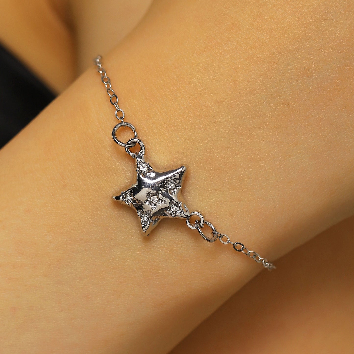 Design Sweet Minimalist Star Diamond Five-pointed Bracelets