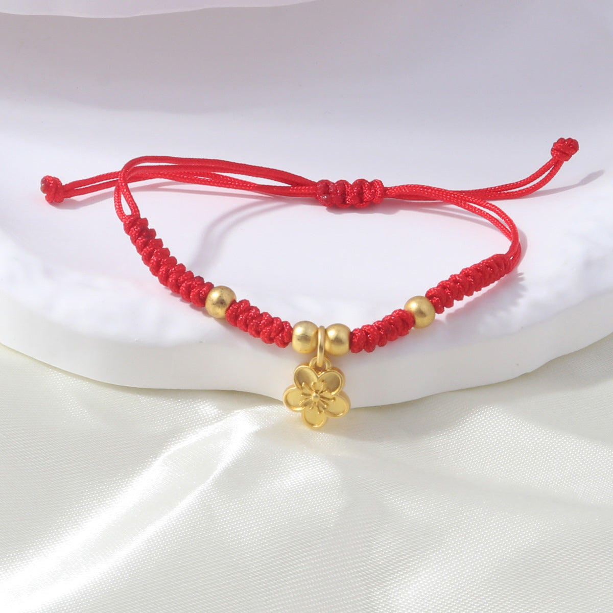Braided Red Rope Auspicious Language Butterfly Fortune Cat Safe Joy Bracelets