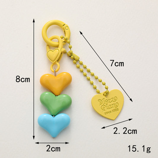 Acrylic Color Peach Heart Phone Case Pendants