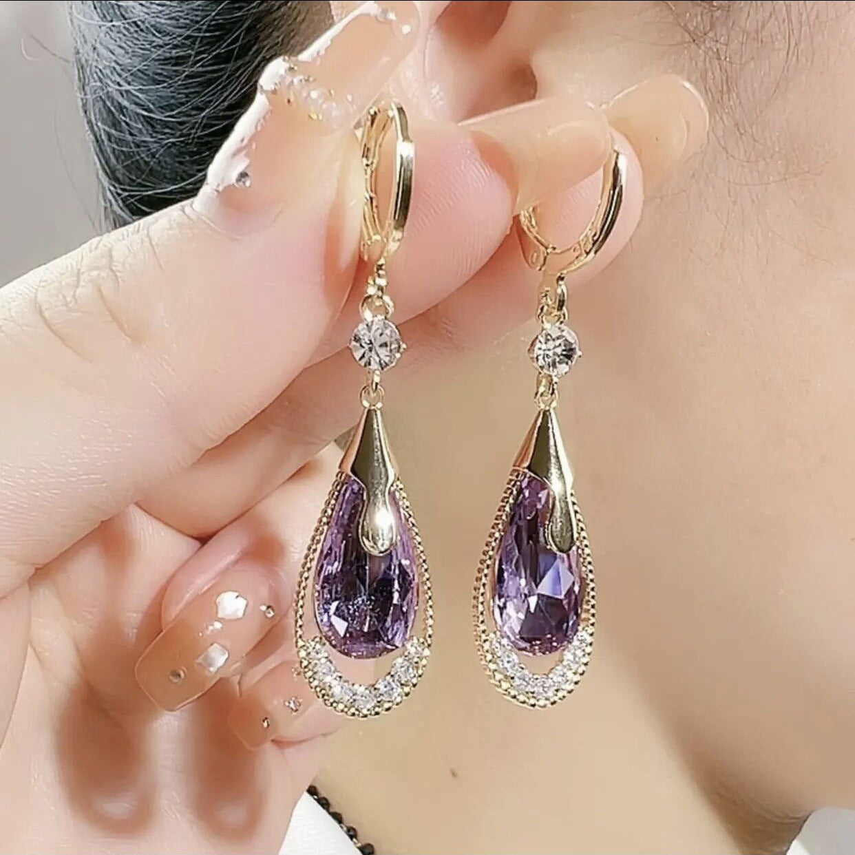 Tassel Female Temperamental Long Eardrops Face Rings