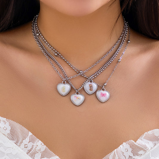 Women's Love Small Animal Slim Chain Refreshing Necklaces