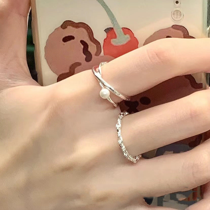 Pearl Cross For Affordable Luxury Fashion High Sense Design Rings