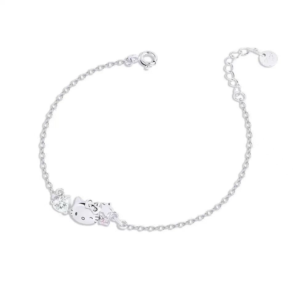 Kitty Crystal Zircon Cartoon Cute Birthday Bracelet