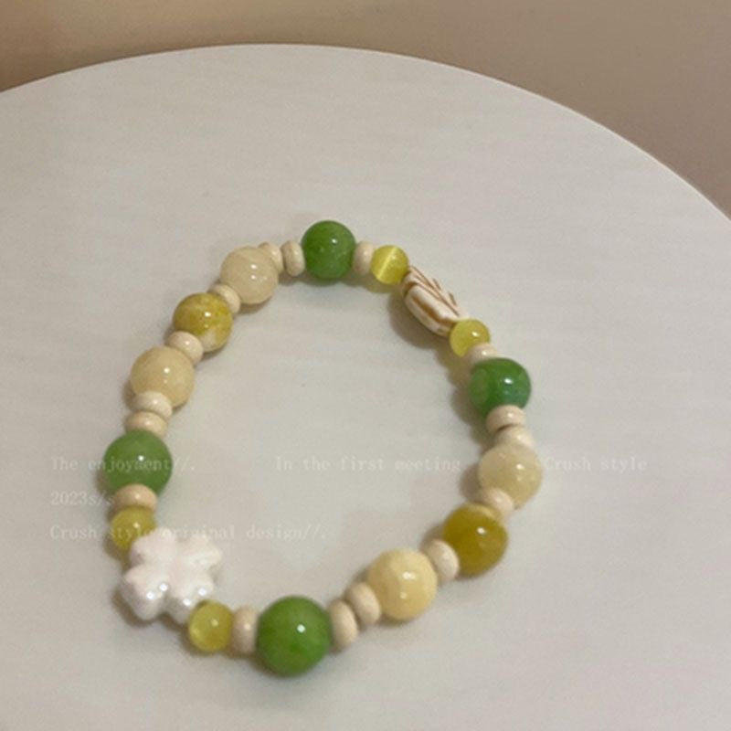 Women's Macaron Color Ceramic Beaded Niche Girlfriends Dopamine Bracelets