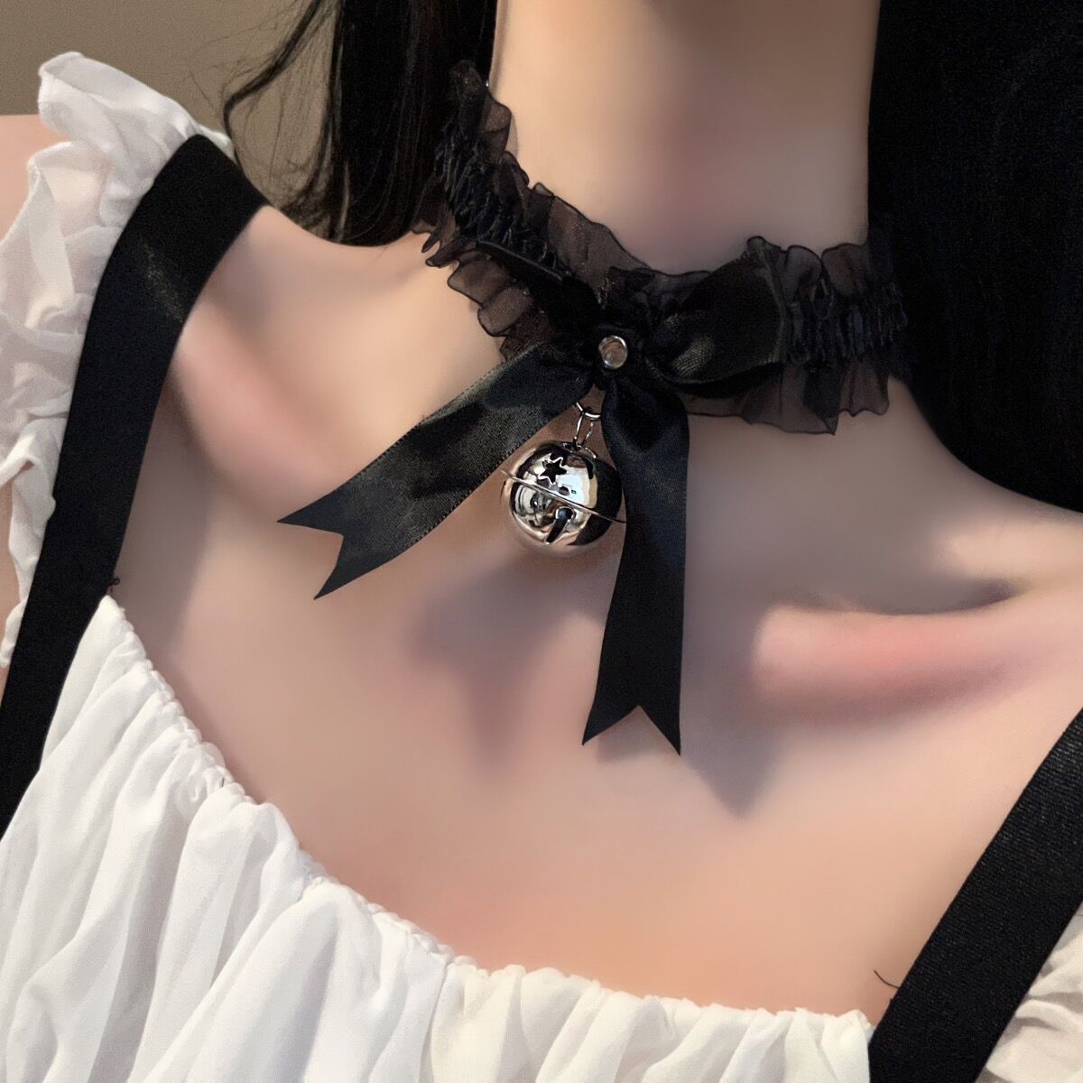 Sweet Lace Big Bell Female Neckband Sexy Necklaces
