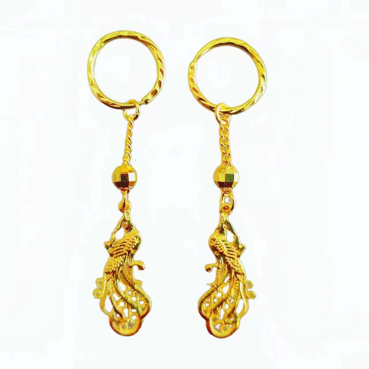 Vietnam Placer Gold Gold-plated Chinese Style Classic Phoenix Earrings