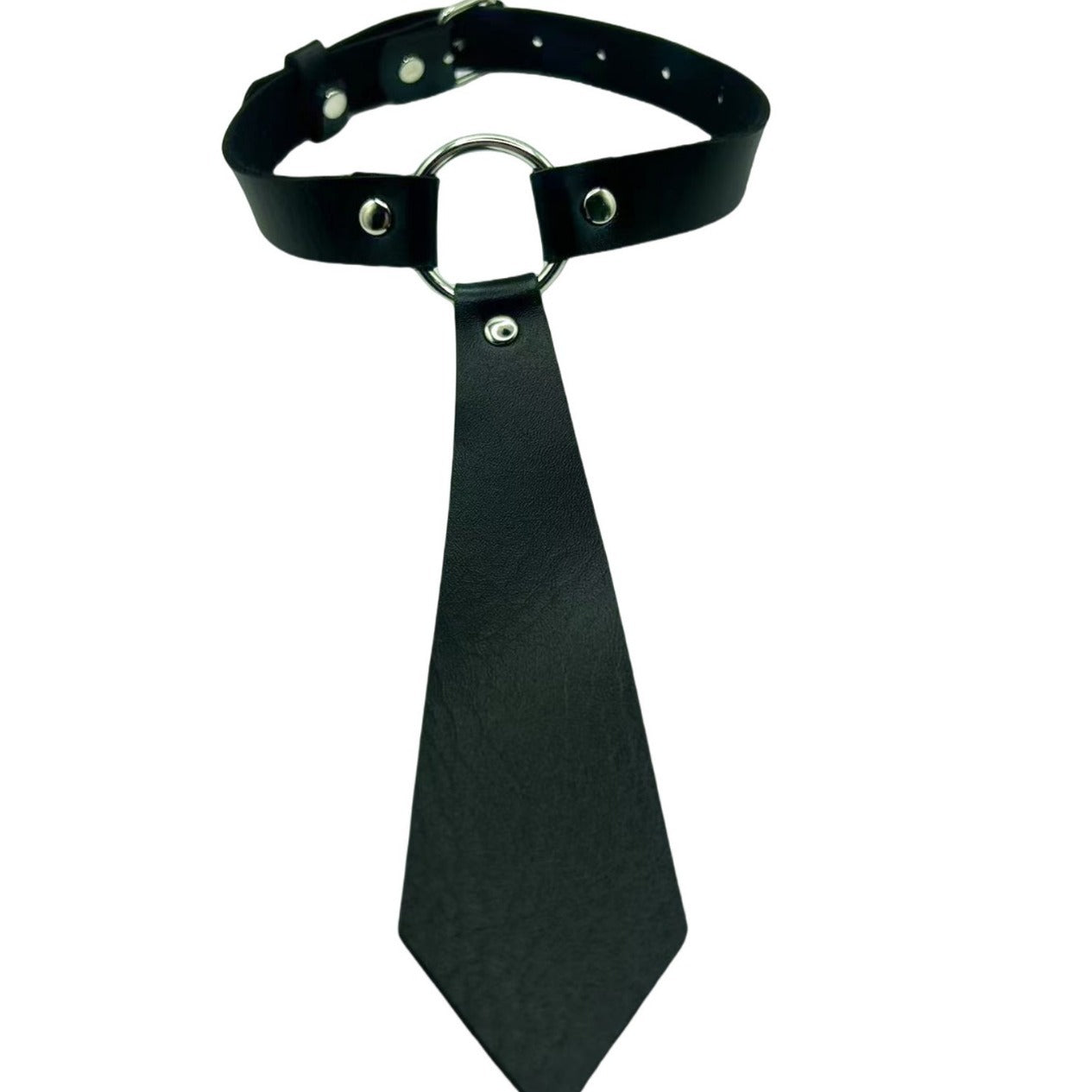 Fashion Personality Leather Bondage Tie Punk Collar