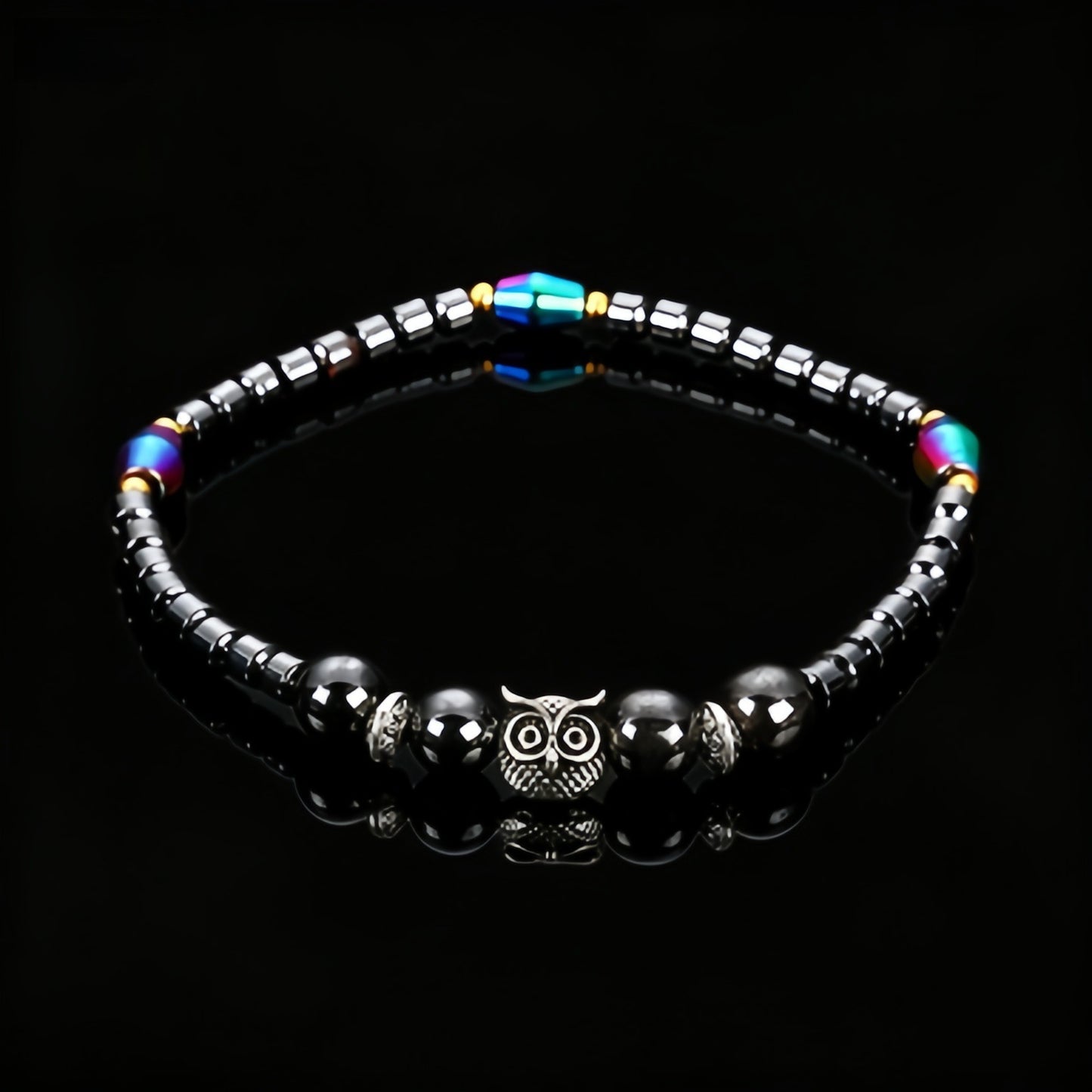 Hematite Haematite Stretch Square Beaded Incentive Gift Piece Energy Bracelet