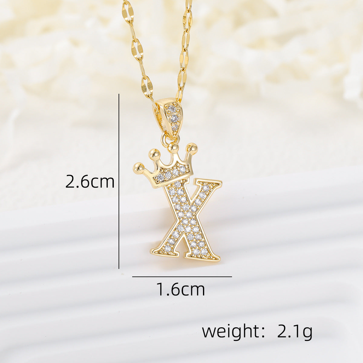 Casual Crown Letters Diamond Fashionable Female Necklace