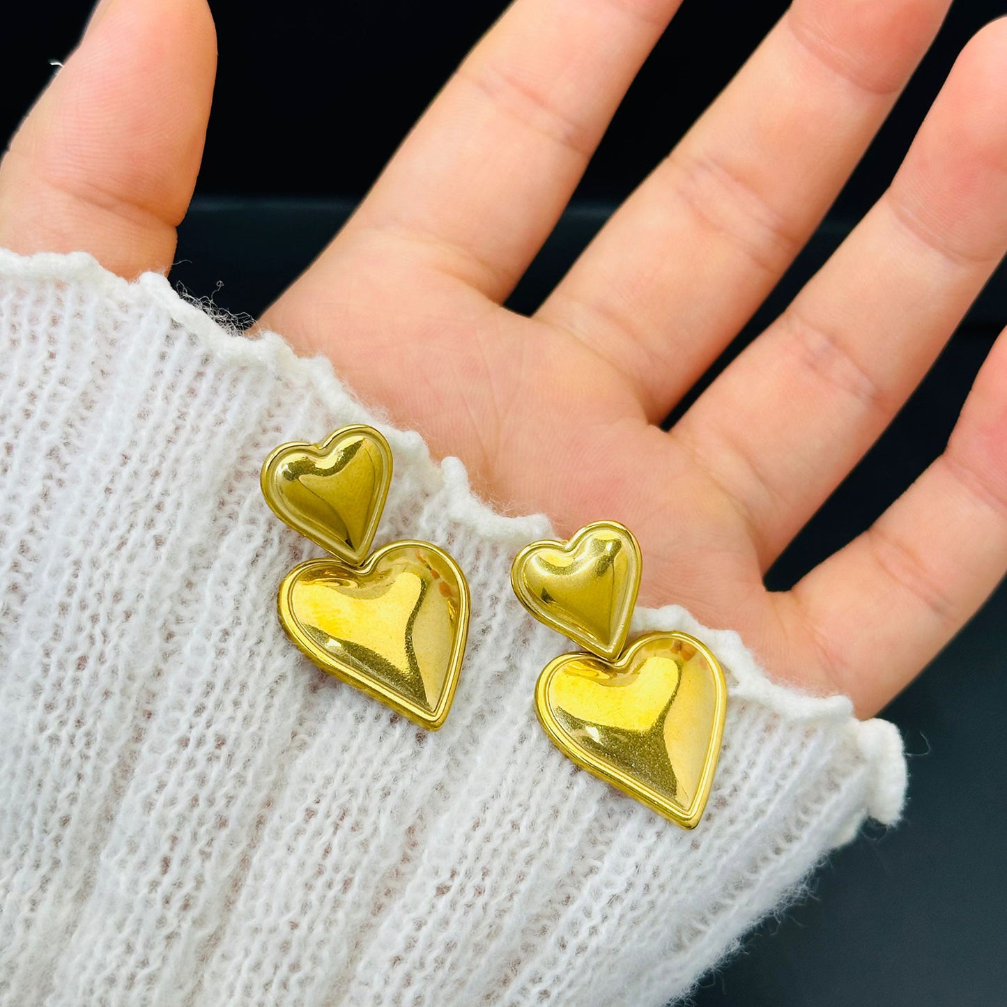 Light Luxury Advanced Sensitive Surface Handmade Love Heart Rings