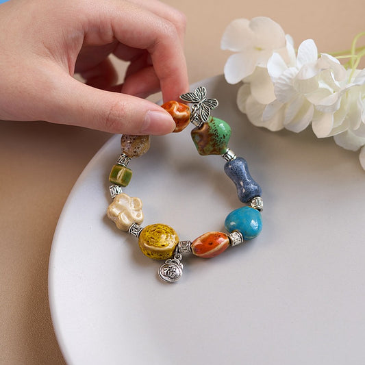 Women's Ceramic Yuan Three Strings Niche High Bracelets