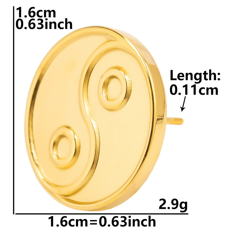 Stainless Steel Heart-shaped Base Support Titanium Piercing Stud Earrings