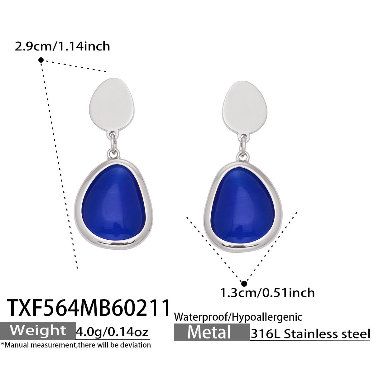 Li Affordable Luxury Style Cut Water Drop-shaped Opal Female Stainless Necklaces