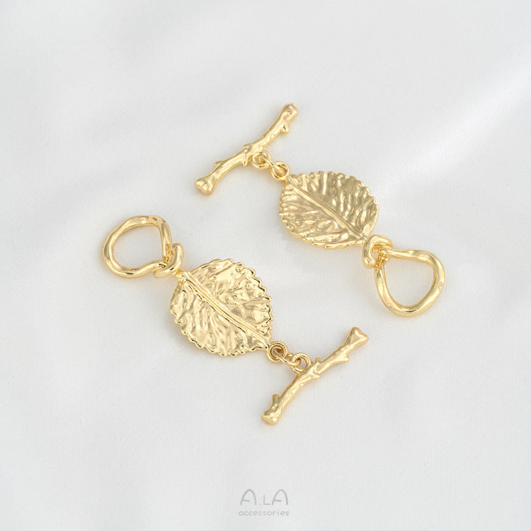Bag Thick Gold Leaf Branch Buckle Tree Jewelry Accessories