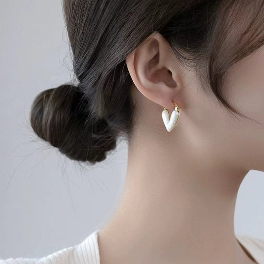 Streamer Texture French Simplicity High-grade Versatile Earrings