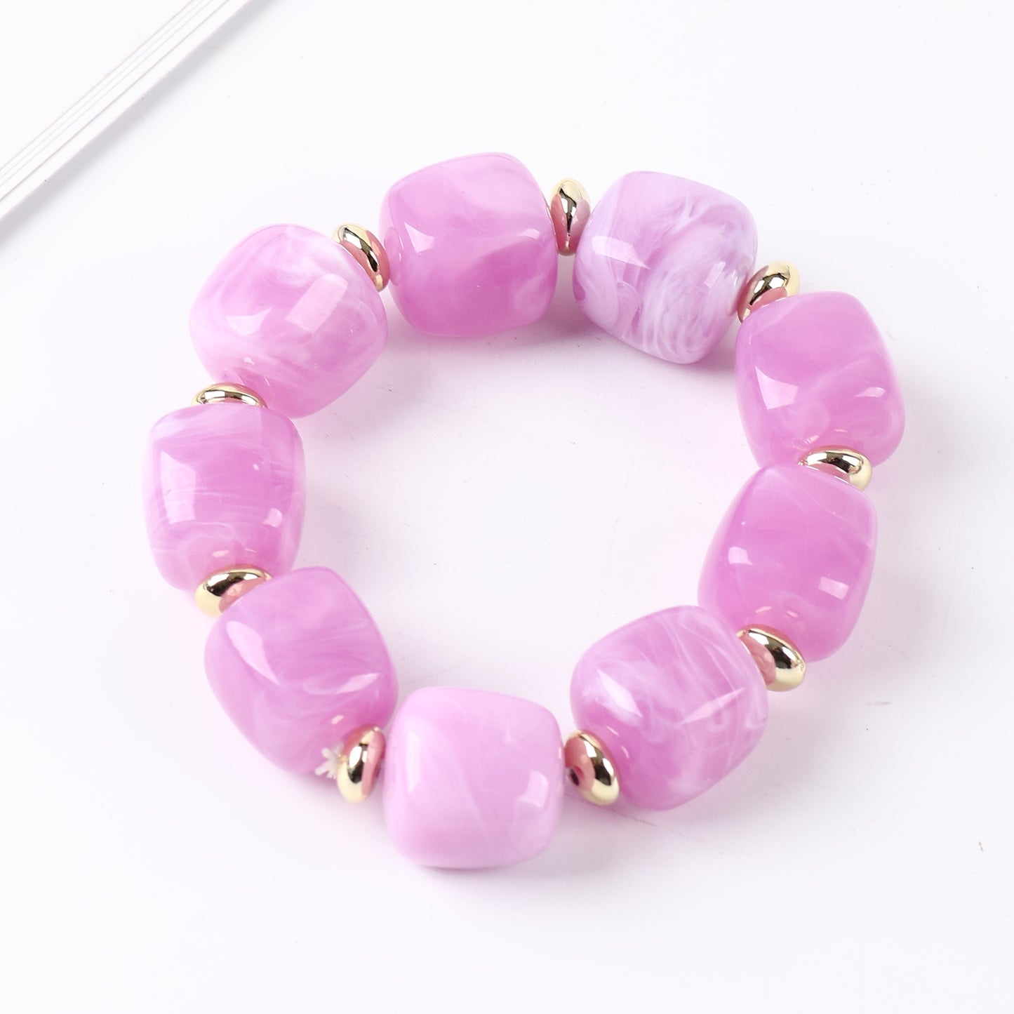 Style Female Niche Acrylic Geometric Solid Bracelet