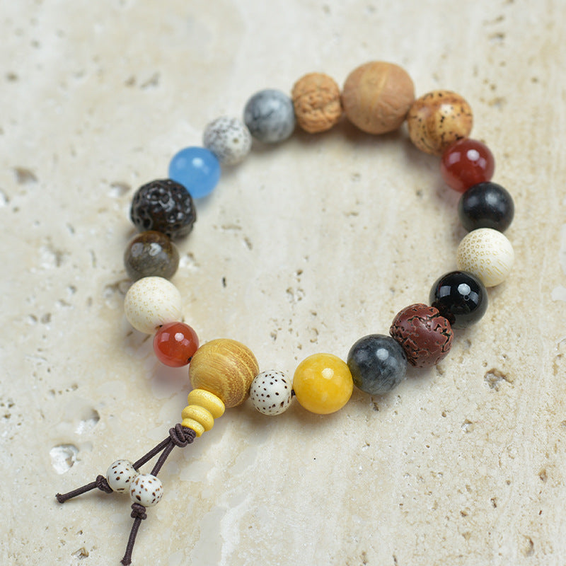 Seed Bodhi Female Eighteen Prayer Beads Charm Bracelet
