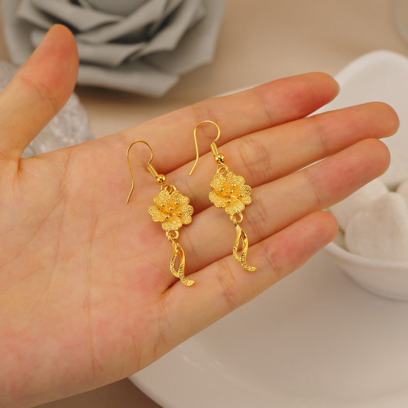 Women's Placer Gold Tassel No Color Fading Rings