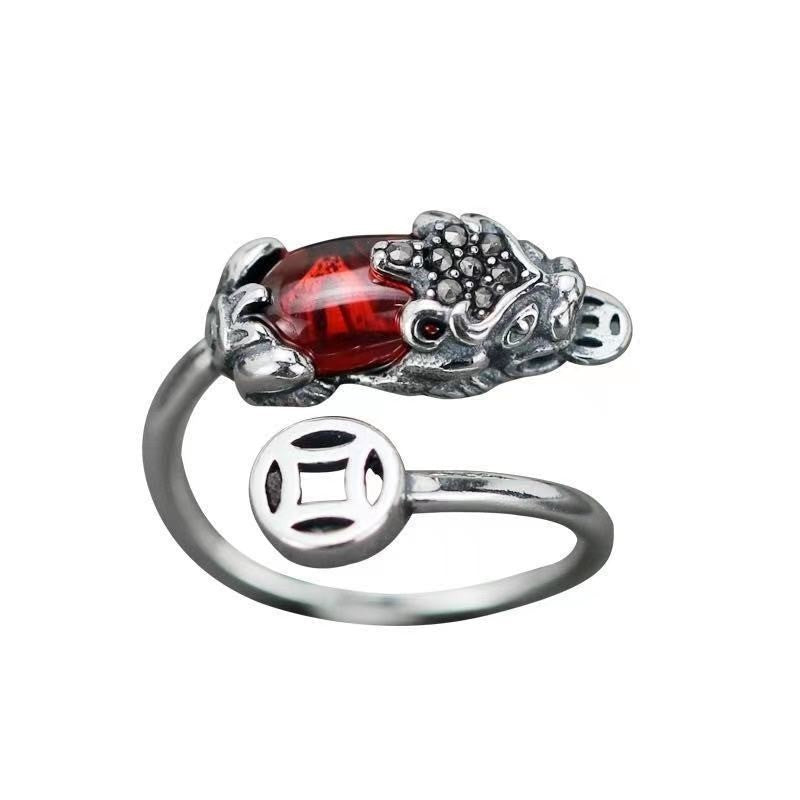 Men's Mouth Domineering Fashion Stacked Single Vintage Rings