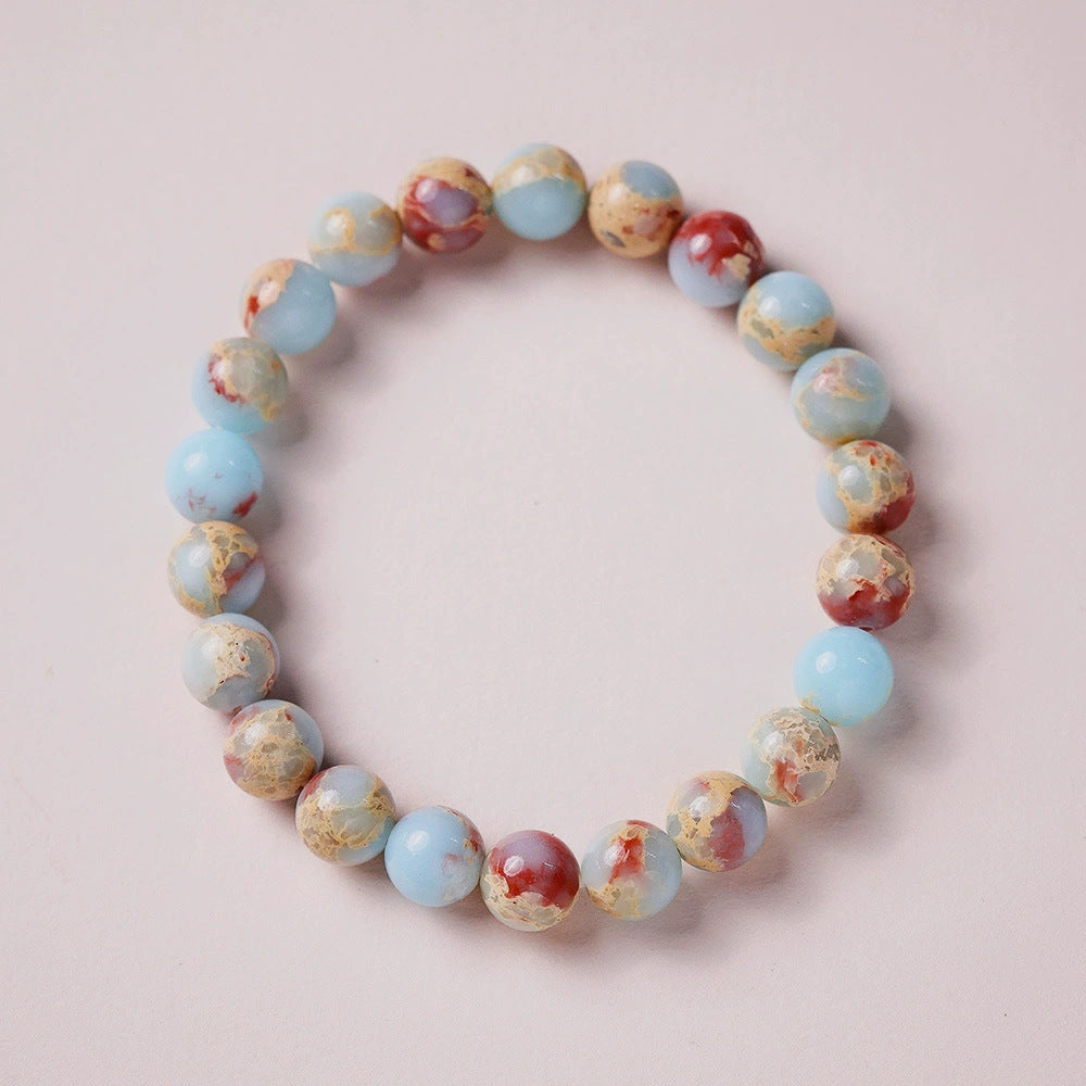 Red Green Treasure Amethyst Sunstone Lapis Lazuli Tiger Eye Handmade Bracelets